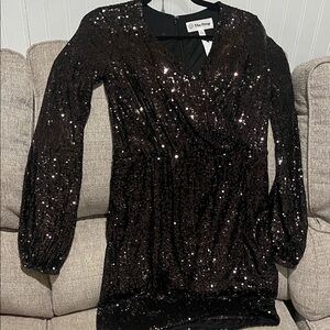 The Drop Black Sequin Dress